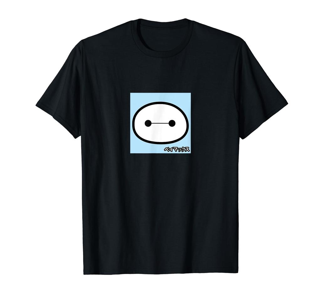 Baymax Square Motif Face Katakana T-Shirt