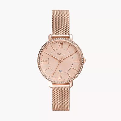 Fossil Orologio da Donna al Quarzo a Tre Lancette - Cinturino in Acciaio Inossidabile, Resistente all'Acqua, Regalo per Lavoro/Tempo Libero ES4628
