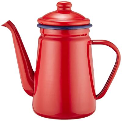 Enamel Coffee Pot 1.1L Red Fesca HB-730