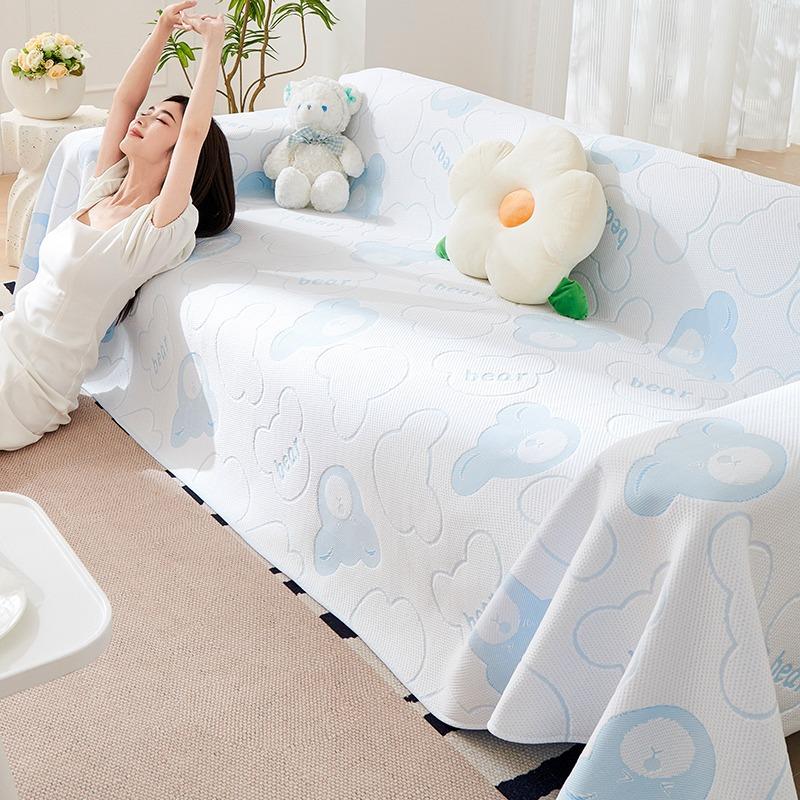 Eis seide Sofabezug Stoff Sommer Sommer Sommer Sommer Sommer Matte Sofakissen Einteilig Vollabdeckung Sofabezug All-Inclusive Sofabezug