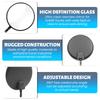 Round Convex Side Mirror with Bracket for Traffic Mirror for Retail and Rearview Mirror Accessory 9.8-inch Trucks, Driveways, Garages, Stores,