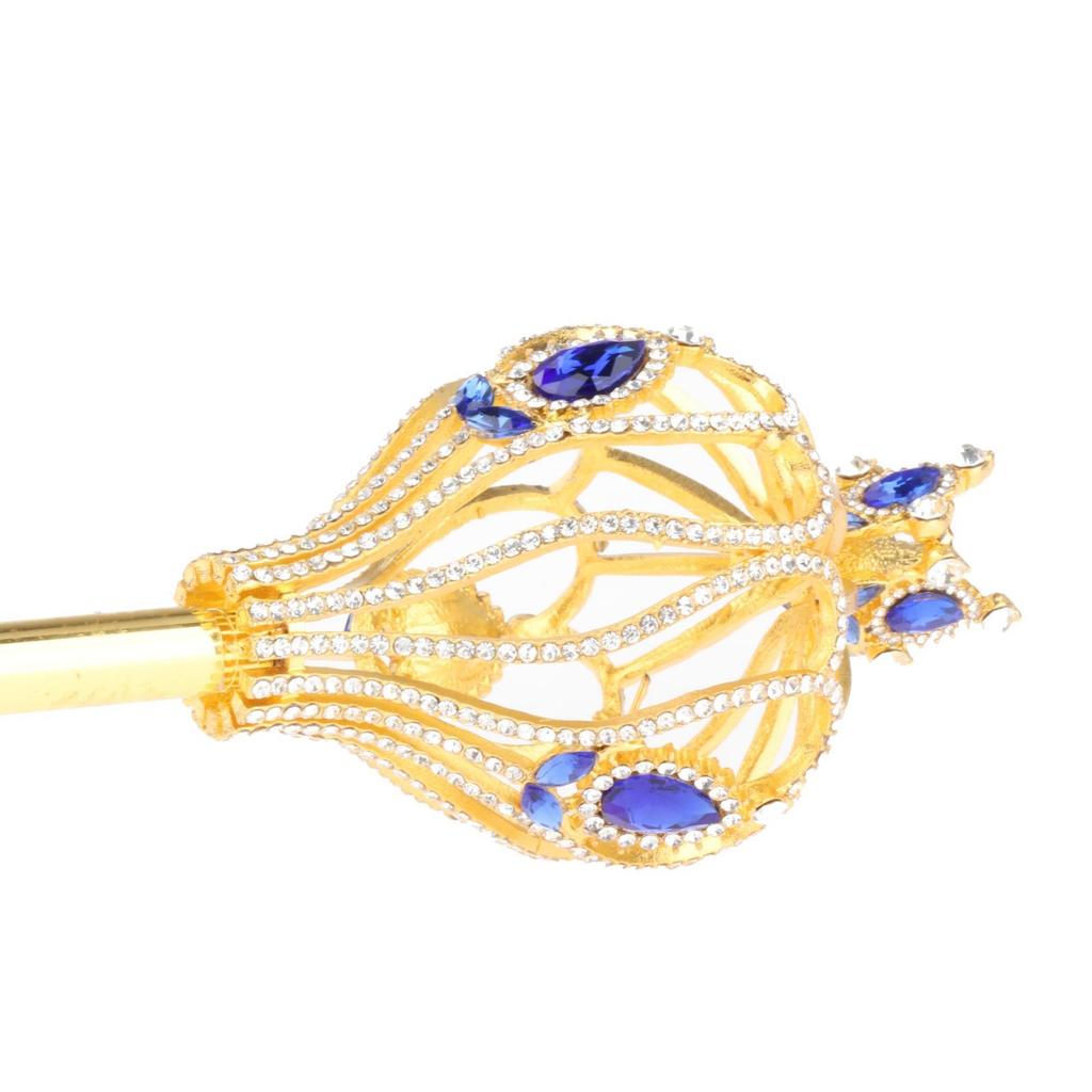 Fairy Scepter, Queen Metal Scepter, Rhinestone Scepter Fairy Sticks for Costume,