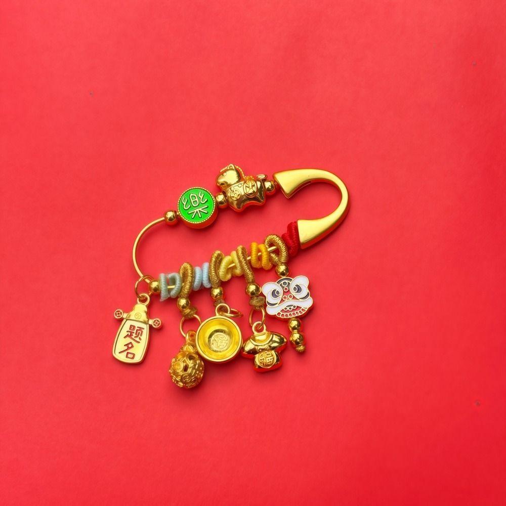Gold Color Lucky Pins Pony Sand-plated Ornaments Lucky Zodiac Horse Brooch Pendant  Pregnant Women