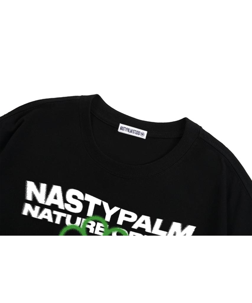 NP STUDIO Nature Graphic Logo T-Shirt Black