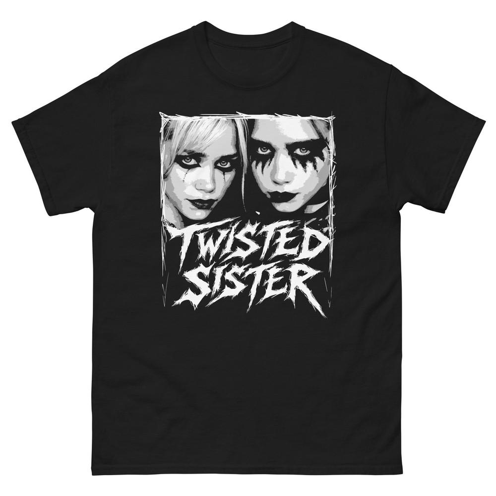 Marykate Ashley Olsen Twisted Sister Goth Makeup Death Metal Tee S