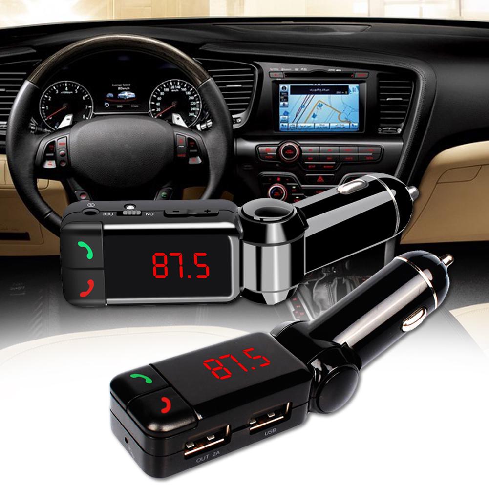 Car Bluetooth-compatible Fm Transmitter Car Kit Hands Free Mp3 Player Wireless Radio AUX Car Charger USB SD