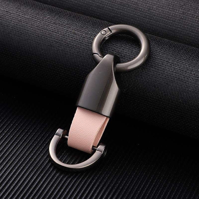 Simple Alloy Car Keychain Pendant for Men & Women – Anti-Loss Lanyard for Keys