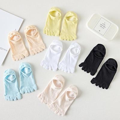 Fünf Zehen Frau Socken Casual Einfarbig Low Cut Ankle Boot Socken Frauen Sommer Mesh Atmungsaktive Unsichtbare No Show Socken