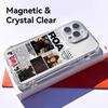 Rapper R-Roa Phone Case For iPhone 17 16 15 14 13 12 Pro Max Plus With Magnetic Crystal Clear Case Wireless Charge