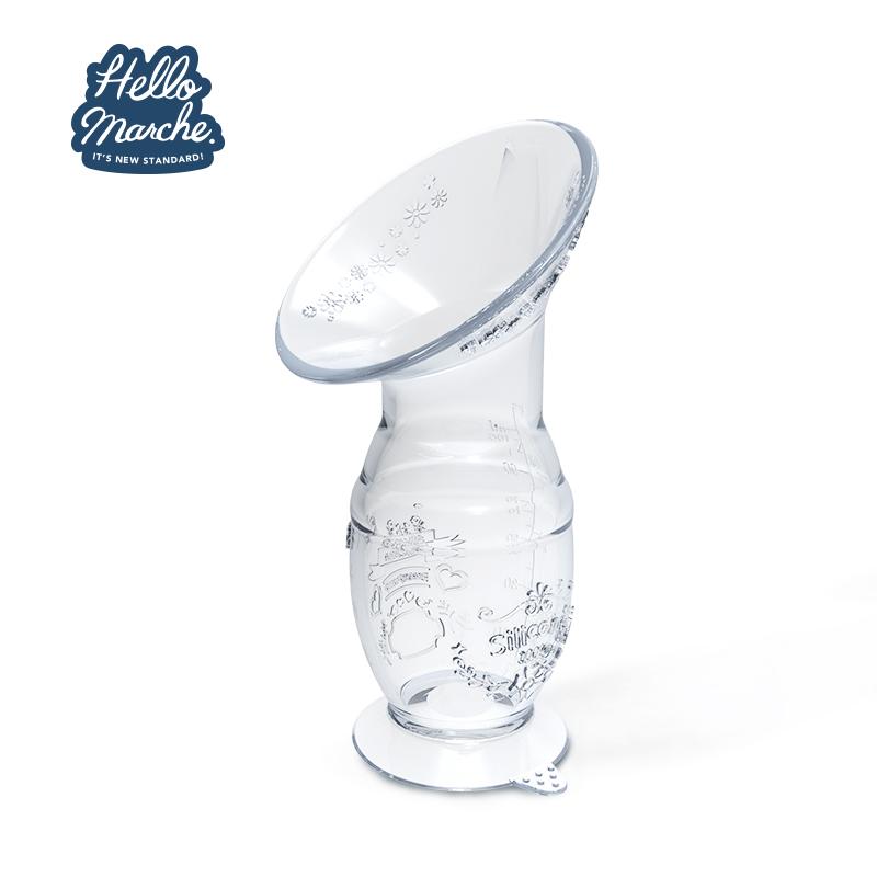 

Силиконовый молокоотсос ручной пищевой силиконовый сборник грудного молока с присосанным основанием 14.5*8.5*8.5cm прозрачный