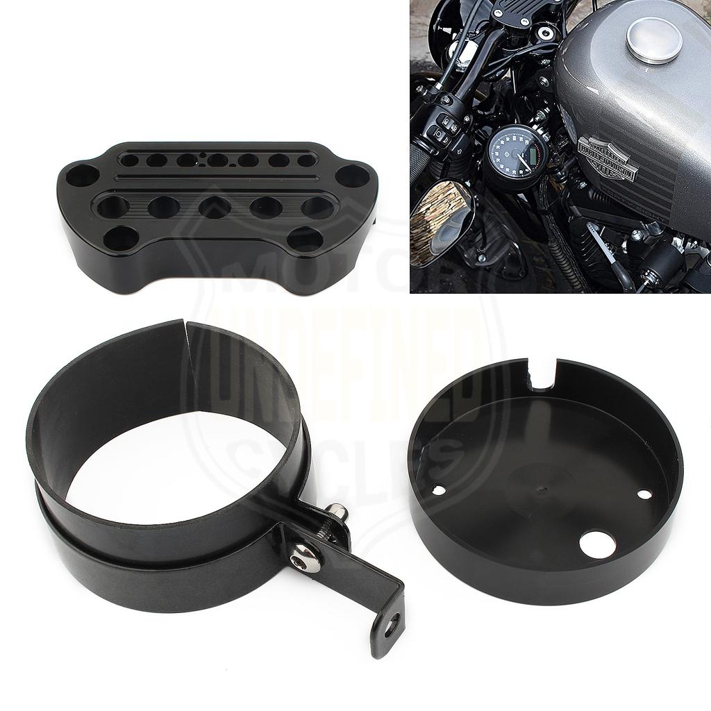 Motorcycle Side Mount Speedometer Bracket Housing Relocation Cover For Harley Sportster XL 883 1220 Forty-Eight 72 1993-2020
