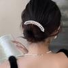 Elegant Faux Pearls Rhinestone Hair Comb Simple Women Bride Golden Simple Decor Hair Stick Wedding Birthday Hair Accessories