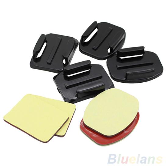 12Pcs Flat Curved Adhesive Mount Camera Base for SJ4000 Gopro Hero 1/2/3/3+