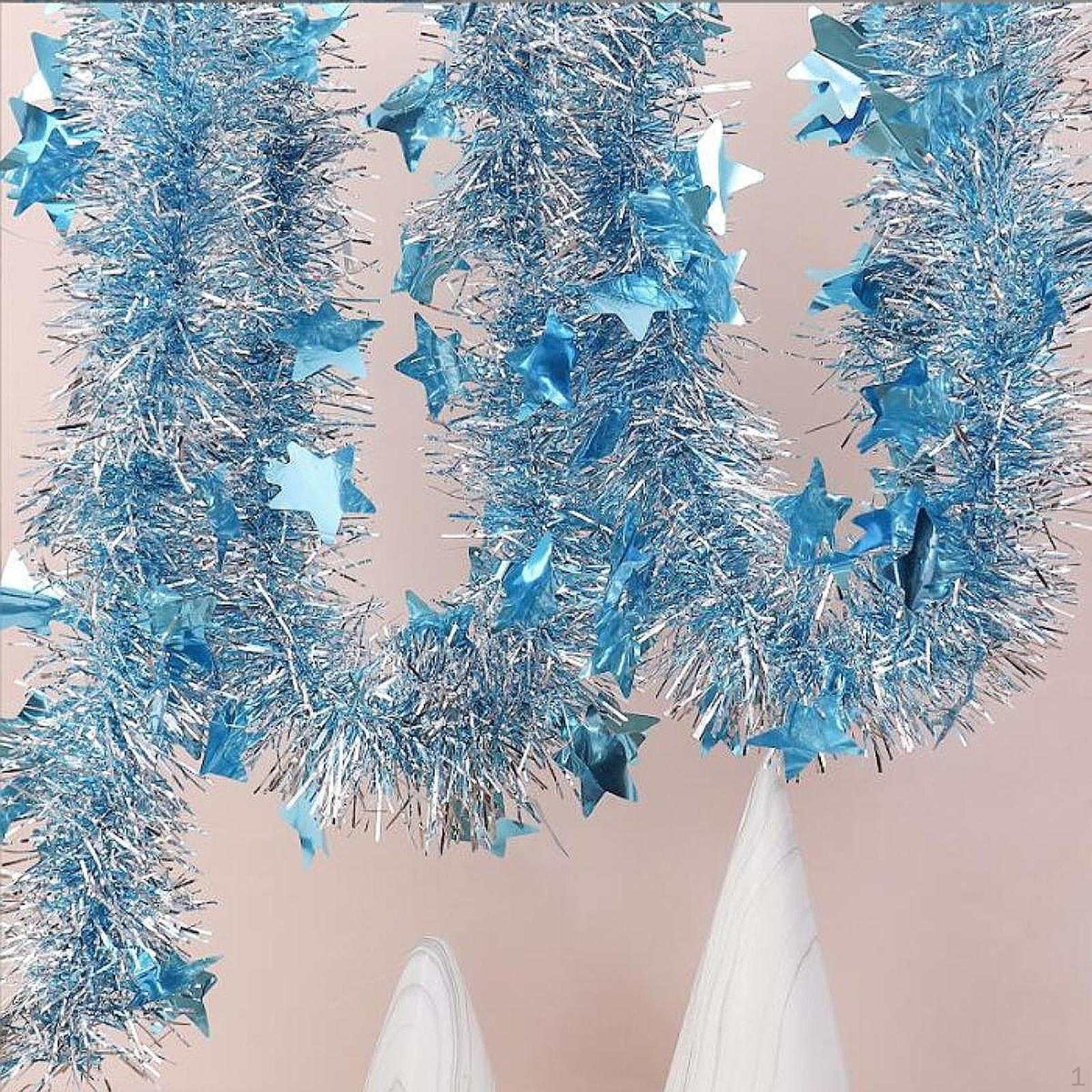 

Гирлянда из мишуры 5,9 футов для праздничного украшения и перил With Star