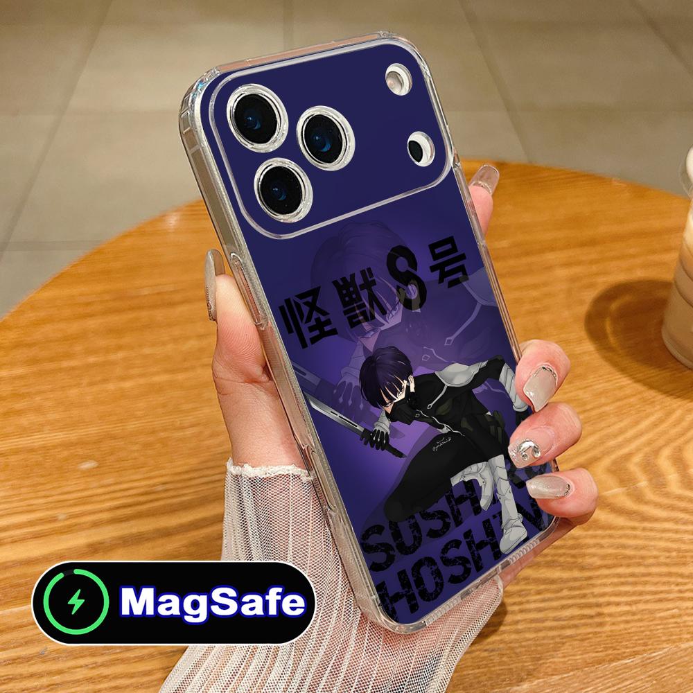 Kaiju No.8 Hoshina Soshiro Phone Case for iPhone 17 16 15 14 13 12 11 Air Pro Max Plus Mini Magsafe Clear Colorful Cover Luxury