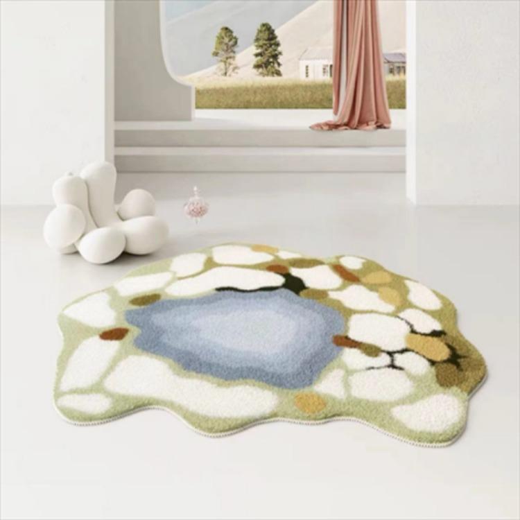 Modern Minimalist Irregular Carpet Living Room Coffee Table Carpet Bedroom Dressing Room Circular Floor Mat