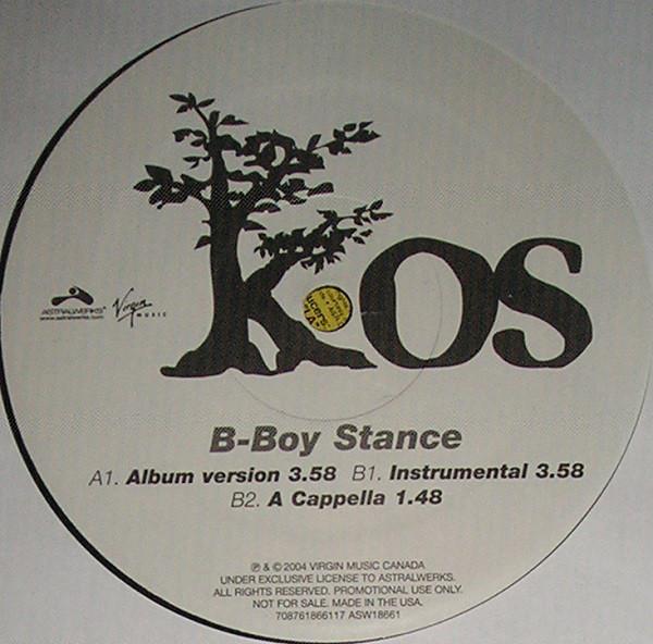 

12inch Record K-OS - B-Boy Stance ASW18661 Astralwerks 2004 US Rap & Hip-Hop/R&B Used