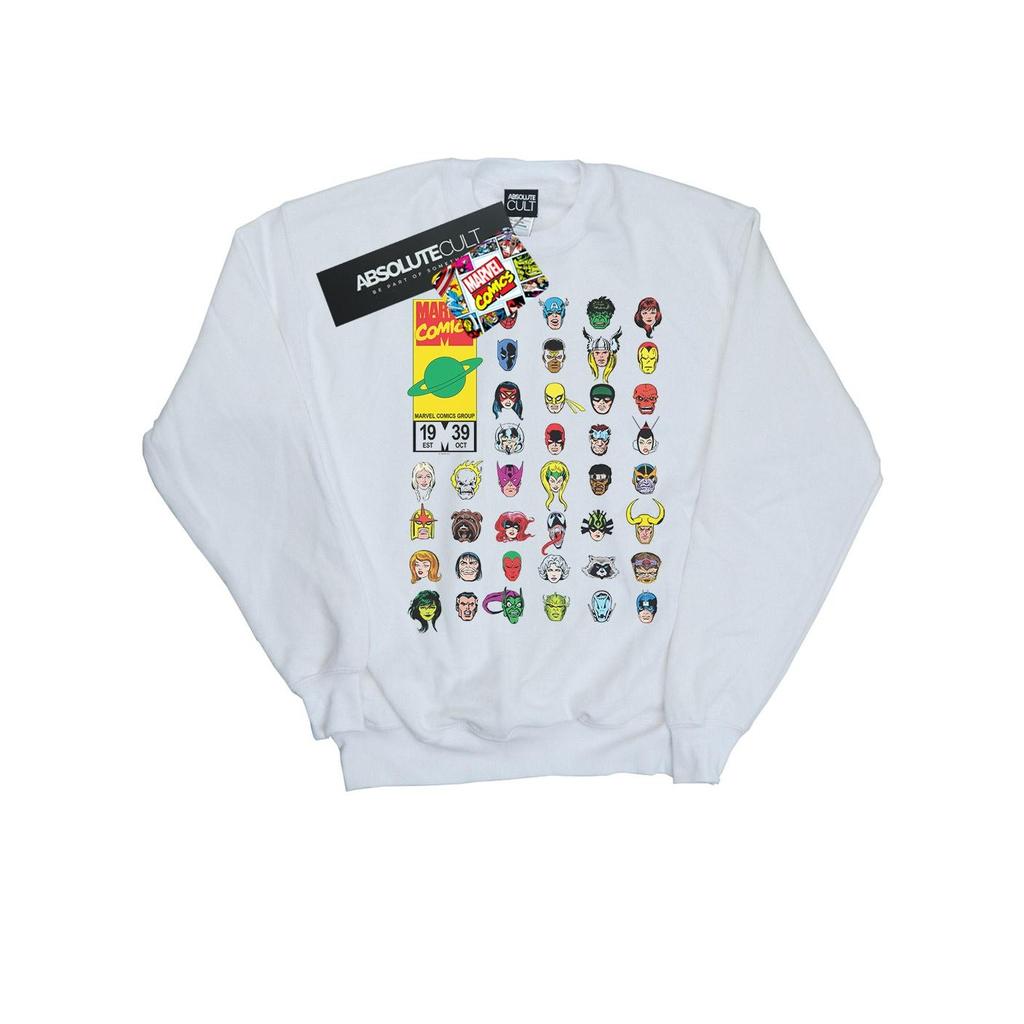 Marvel Mens Marvel Comics Heads Cover Sweatshirt