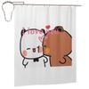 Bear And Panda Bubu Dudu Balloon Shower Curtain Bathroom Polyester Waterproof Bath Curtains With Hooks