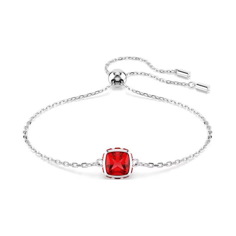 Swarovski Birthstone July birthstone square decoration bracelet women s silver 5692885
