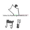 Wrought Iron Cat-Themed Door Hook - Punch-Free, Creative, and Cute Cabinet Accessory