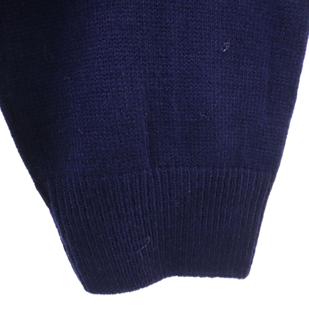 CHEMISE LACOSTE 80s vintage Long sleeve V neck sweater XXL Navy knit Men's Used