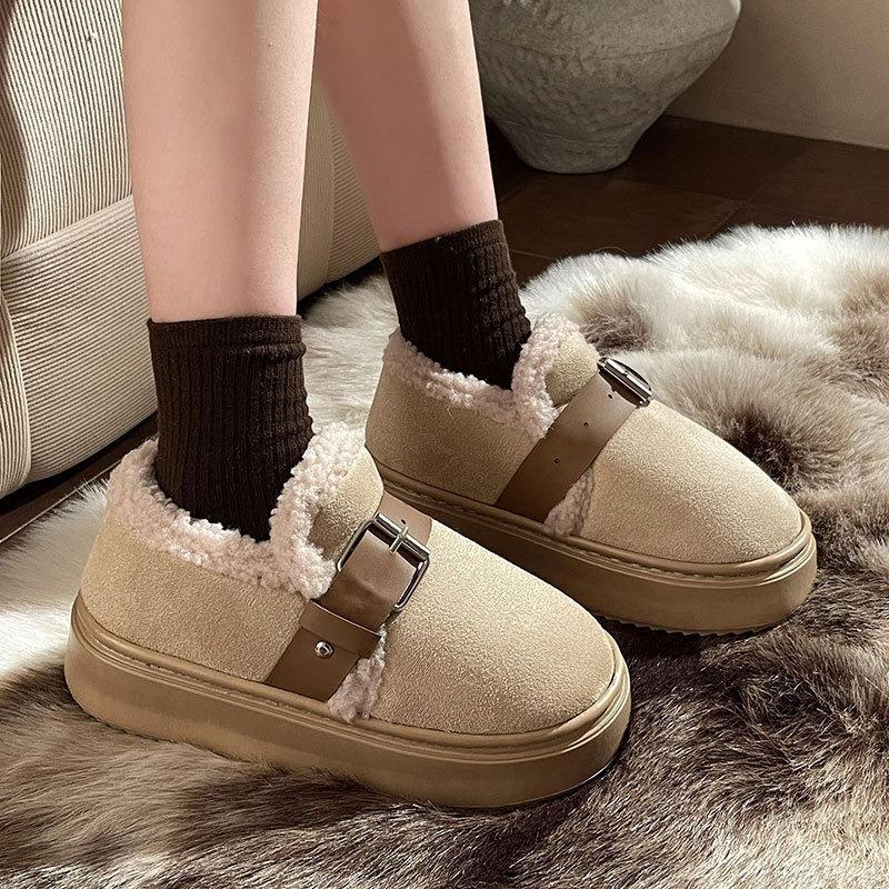 Men's Cotton Slippers Autumn and Winter Bags and Indoor Home Thick-soled Non-slip Velvet Thermal Cotton Shoes Can Be Worn by Female Couples