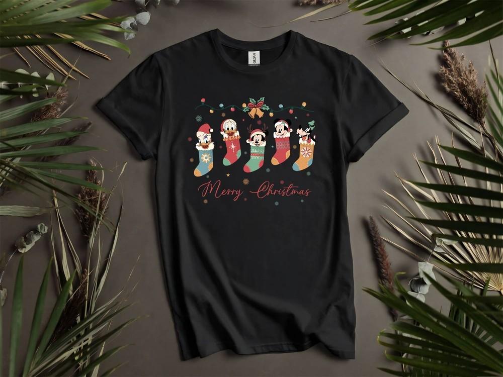 Merry Christmas Mickey's Friends T-shirt T shirt Men Women Unisex Tshirt I171