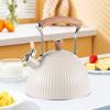 Whistling Kettle, Teakettle, 2.5L with Ergonomic Handle Portable Stainless Steel Sounding Kettle for