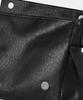 Maison Mined Crack Leather Cross Bag Black