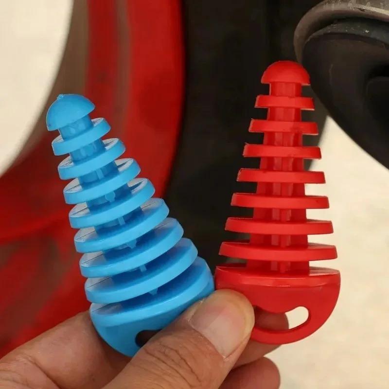 Universal Motorcycle Exhaust Plug Muffler Hole Cover Rubber Dustproof and Waterproof Protector Cap for Off-Road Bike Maintenance