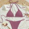 Lace-up Swimsuit Women's European and American Sexy Beach Bikini Hot Spring Swimsuit