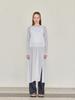 Leusejiem See-Through Tencel Long Sleeve T-Shirt - Sky Blue