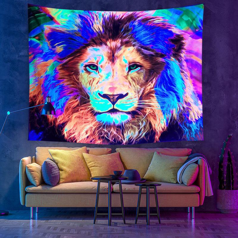 UV Fluorescent Tapestry Print Wall Hanging Art Home Decor