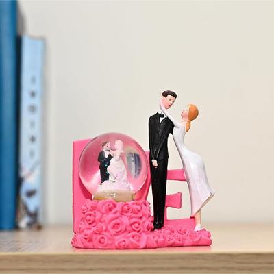 Romantisches Paar Glaskugel Figur ? Ideales Valentinstagsgeschenk für Paare, Ehemann & Ehefrau, Freundin & Freund? Elegantes Heimdekor-Ausstellungsstück