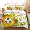 Bed Set Football Quilt Cover 3D Printing Beding Cover Suit Soccer Home Bedclothes with Pillowcase Soft Duvet Cover
