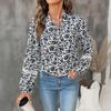 New Autumn Casual Elegant Retro-style Blouse with Strap V-neck Floral Shirt for Women
