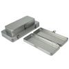 1Pcs Home Office Supplies Durable Silvery Gray Metal Rectangular Box With Lid-Ideal For Bills Cosmetics Storage