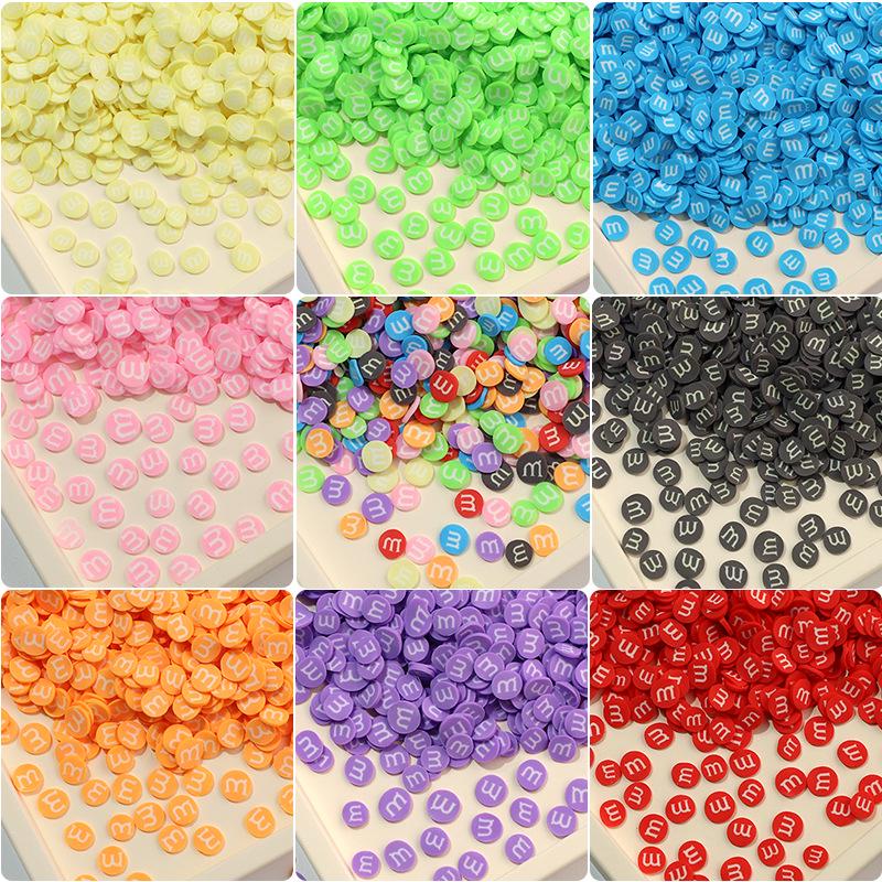 Eco-friendly M&M's Soft Clay Slices for DIY Crystal Slime and Crafts