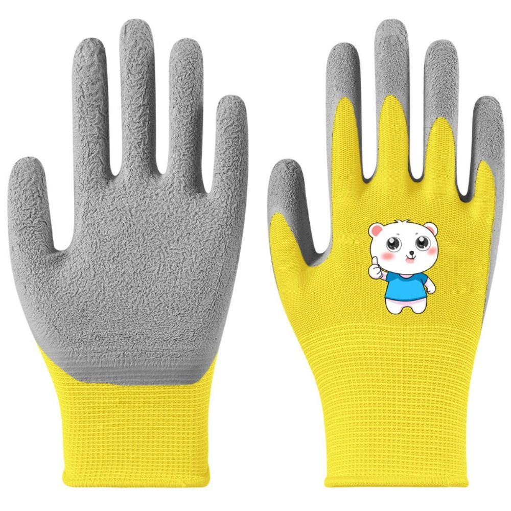 Breathable Kids Garden Gloves Latex Coated Children Protective Gloves Garden Work Gloves  For Kids