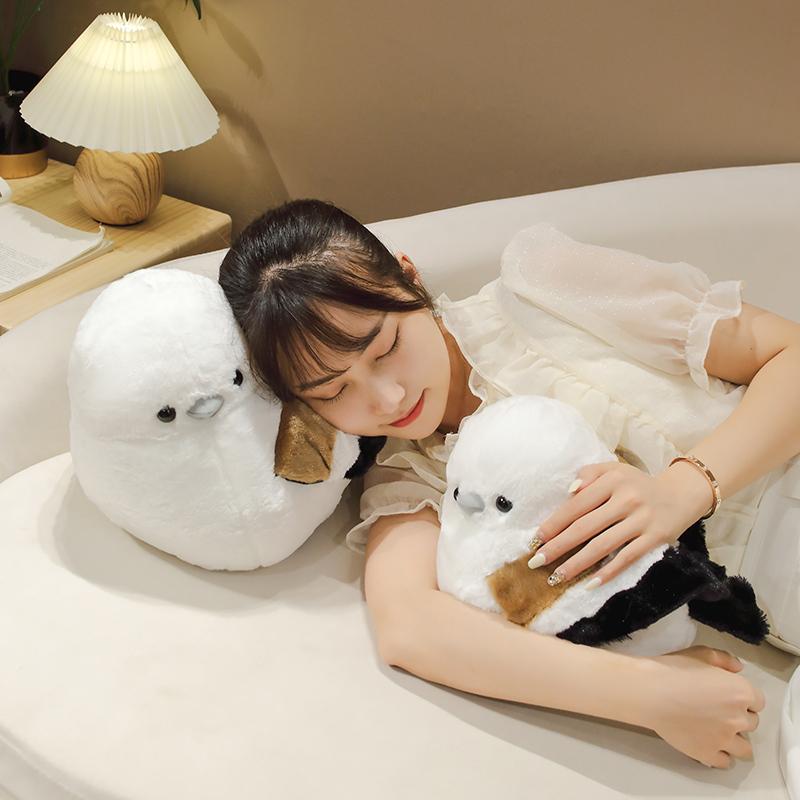 25-32Cm Kawaii Sparrow Plush Toy Stuffed Animal Bird Soft Doll Titmouse Cute Fashion Gifts For Elementary Student Kid Room Decor