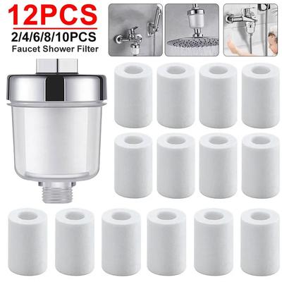 Sprinkler Filter 5 Micron PP Cotton Filter Bath Filter 3.5x2.4in Bathroom Filtration System for Improving Skin Hair Nails Health