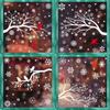 Snowflake Scene Christmas Window Stickers: Holiday Atmosphere Glass Decor
