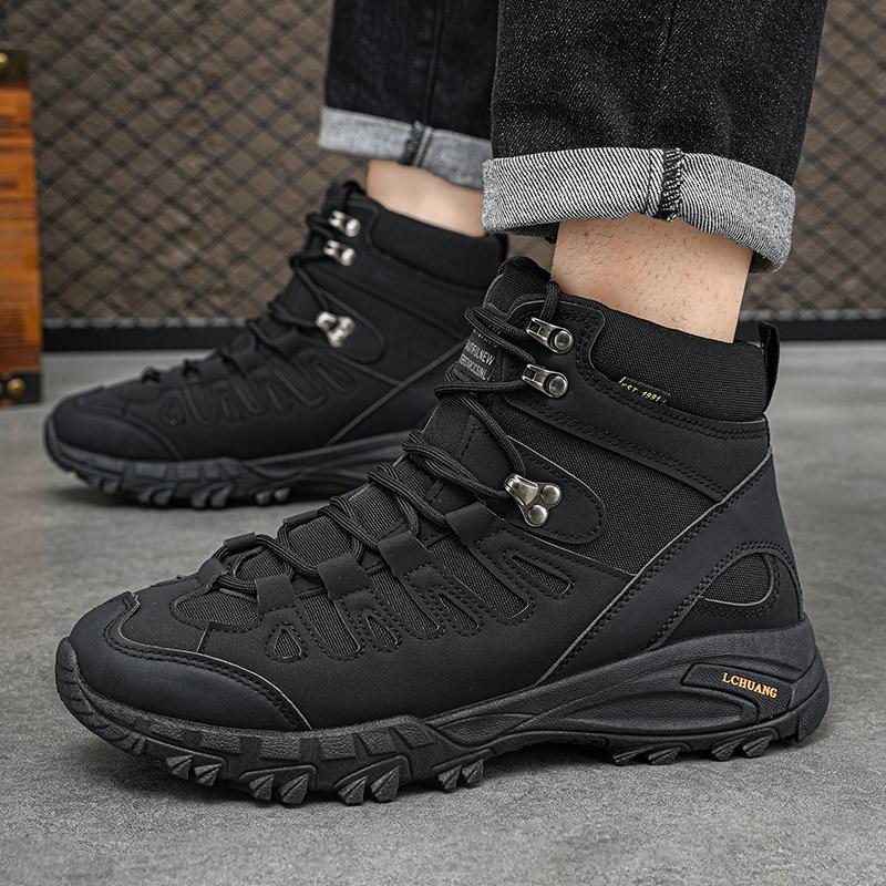 Work Shoes Men's Field Training Combat Tactical Boots High Top Waterproof Outdoor Mountain Climbing Hiking Tactical Boots