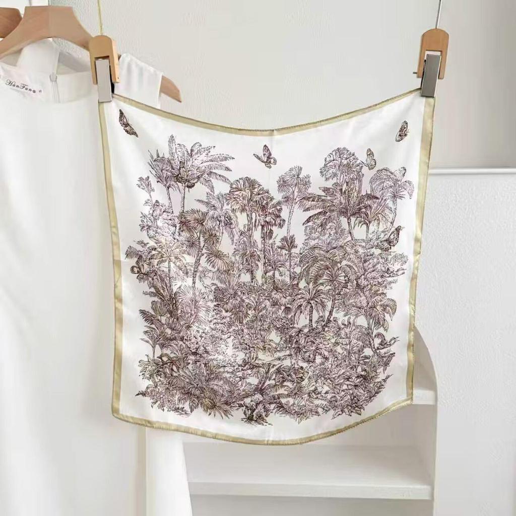 100% Mulberry Silk Small Square Scarf - European Style, High-End Feel, Perfect for Mother's Birthday or Business Gift