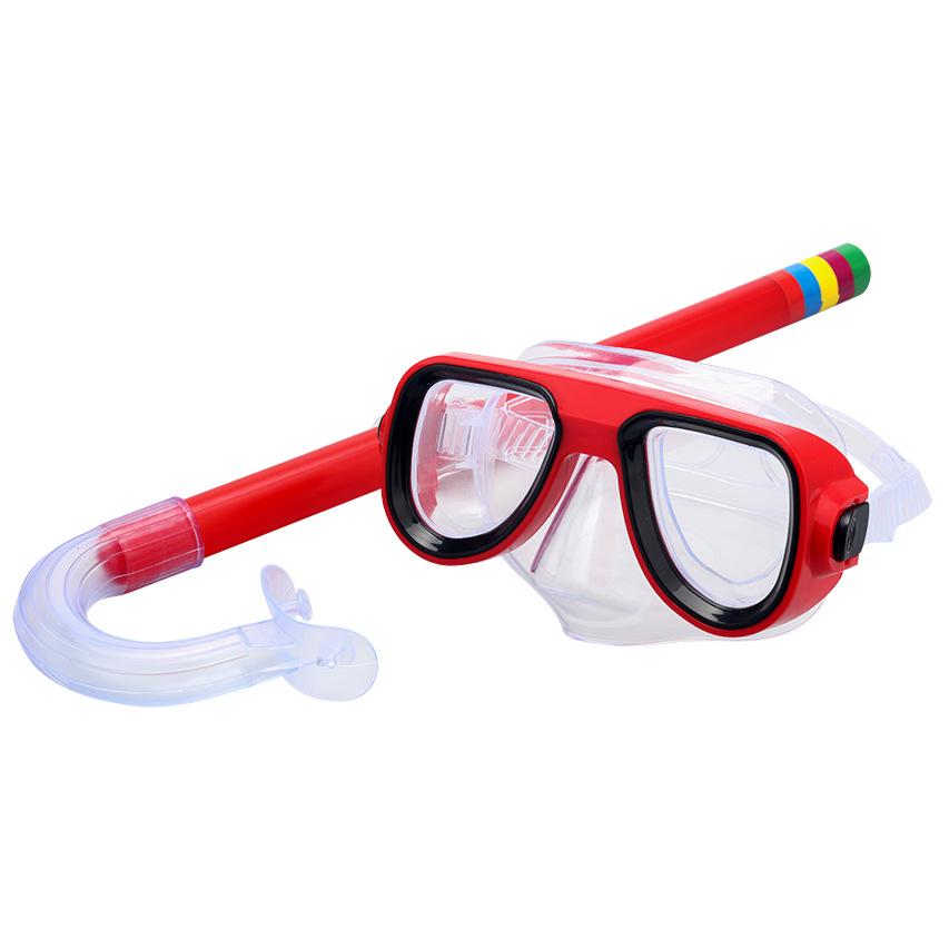 

Snorkeling Kids Dive Mask & Snorkel Set - New PVC Material 0326 For Children Aged 3-9 червоний