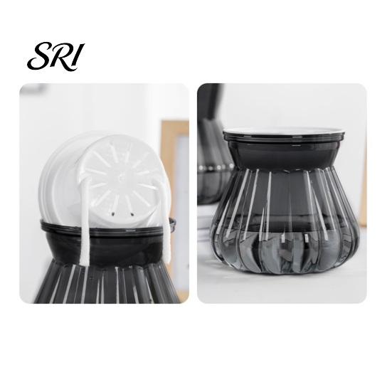 Lazy Gardener Flowerpot Self-watering with Self-absorbing Cotton Rope Creative Plastic Plant Pot Indoor Vertical Grain Glass Planter Inner Cup