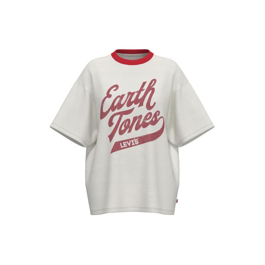 

Женская футболка Levis с надписью, удобная, с коротким рукавом, со спущенным плечом, белая A4924-0046 XS