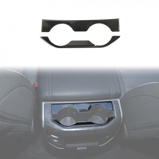 Center Console Rear Water Cup Holder Trim Cover For Dodge Ram 1500 2018+ Carbon