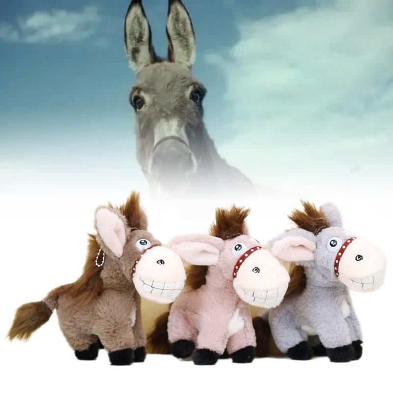 Toy Donkey Plush Doll Keychain Bag Decorative Ornament Pendant Pp Cotton Filling
